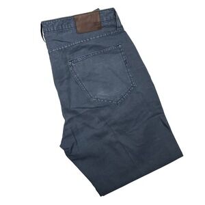 Billy Reid Ashland Pants Mens 34x29 Blue Cotton Linen Herringbone Straight